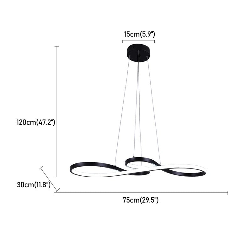Lámpara colgante LED con diseño de anillo y función regulable