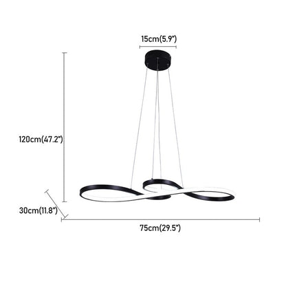 Lámpara colgante LED con diseño de anillo y función regulable