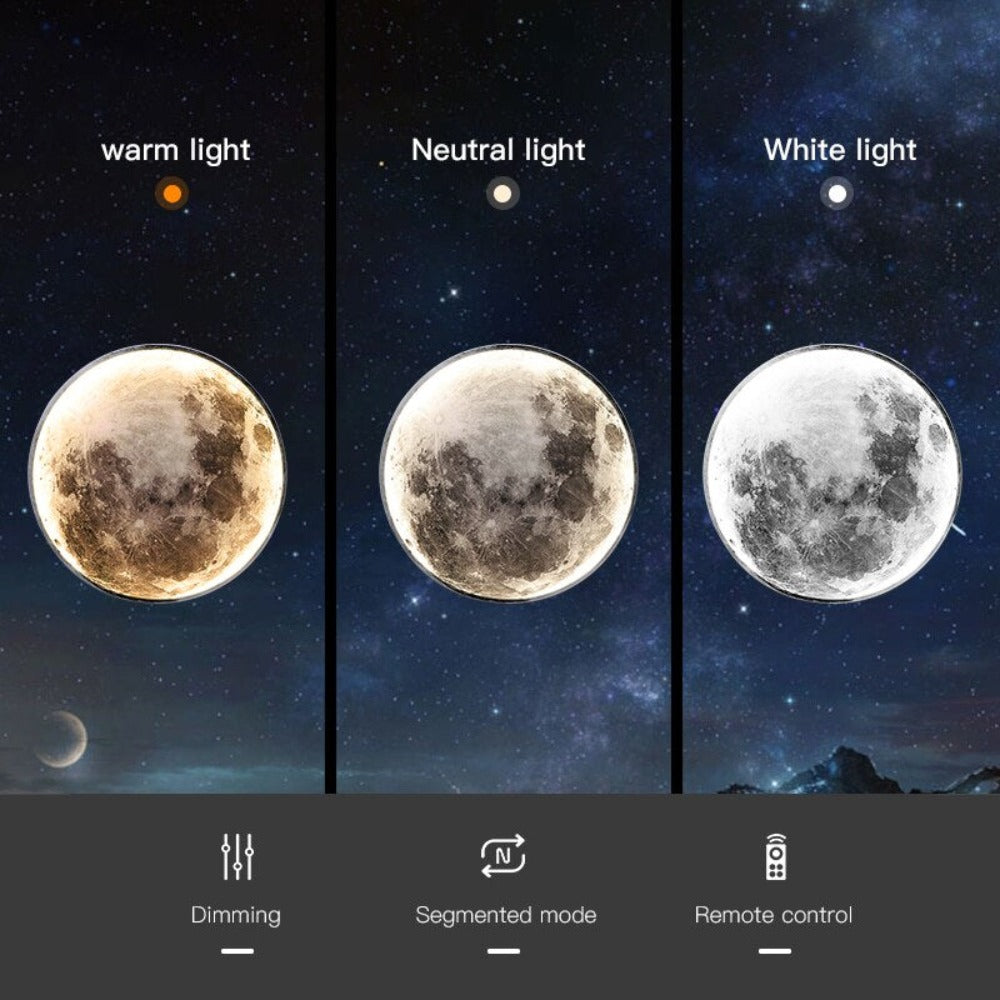 Luna 3D stropna lampa – Magična atmosfera i toplo svjetlo