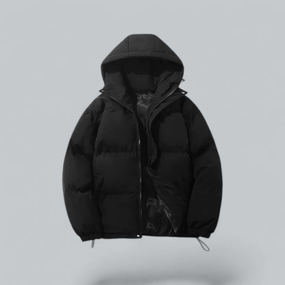 Herren Winterjacke mit Kapuze, Steppdesign und Reißverschluss
