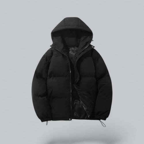 Herren Winterjacke mit Kapuze, Steppdesign und Reißverschluss