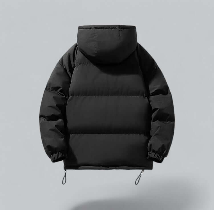 Herren Winterjacke mit Kapuze, Steppdesign und Reißverschluss