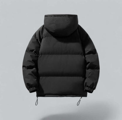 Herren Winterjacke mit Kapuze, Steppdesign und Reißverschluss