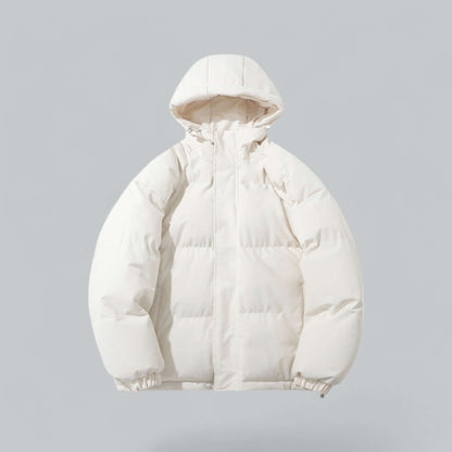 Herren Winterjacke mit Kapuze, Steppdesign und Reißverschluss