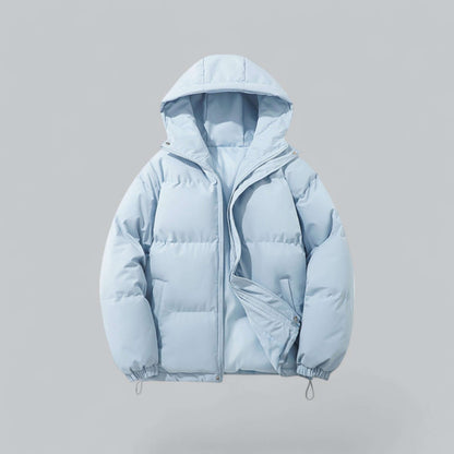 Herren Winterjacke mit Kapuze, Steppdesign und Reißverschluss