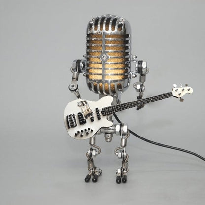 Lámpara de mesa decorativa LED con micrófono y guitarra