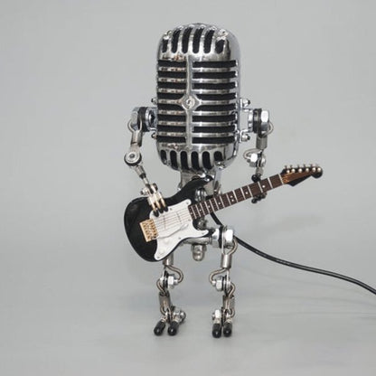 Lámpara de mesa decorativa LED con micrófono y guitarra