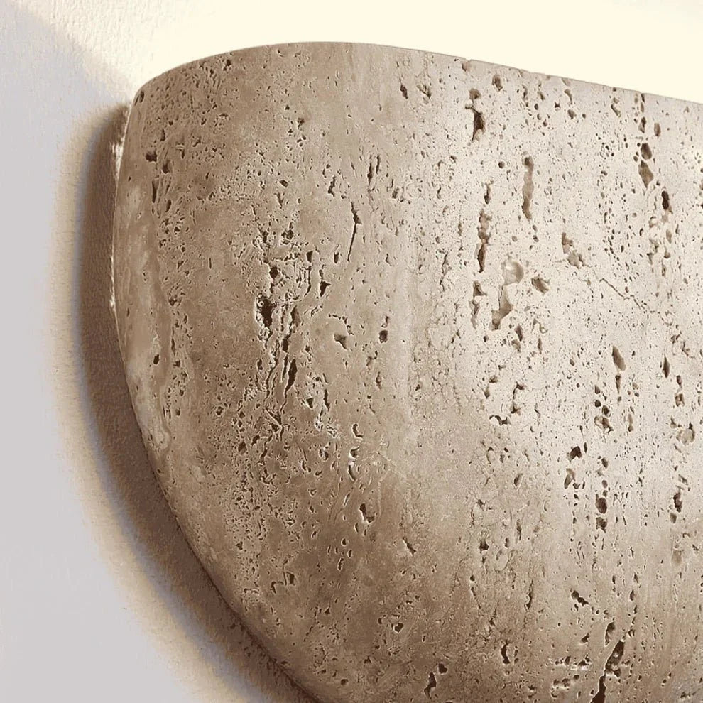 Aplique de pared en forma de media luna, de estilo wabi-sabi