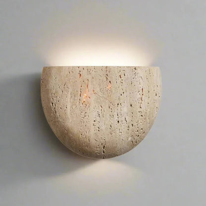 Aplique de pared en forma de media luna, de estilo wabi-sabi