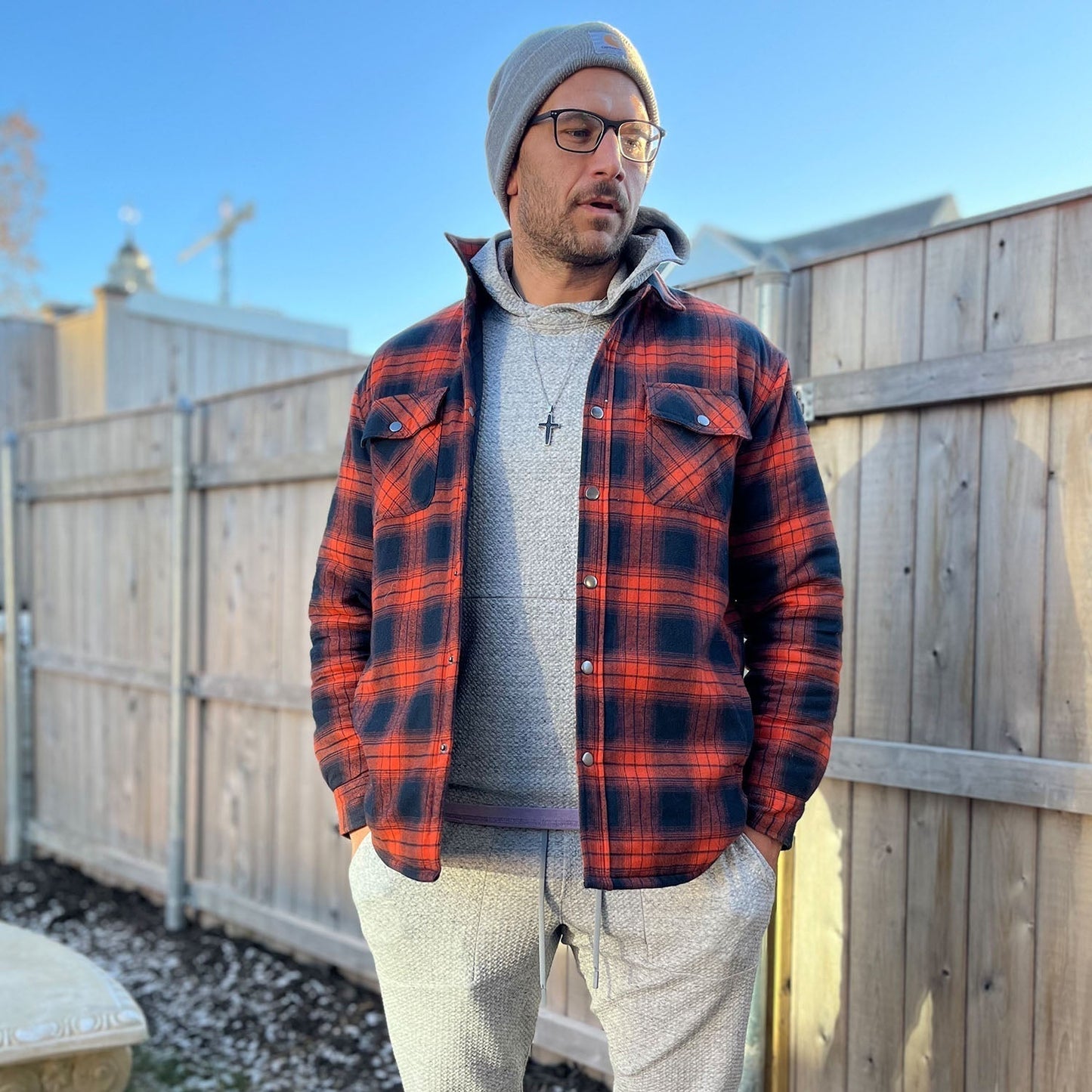 Camisa de franela forrada: cálida y duradera.