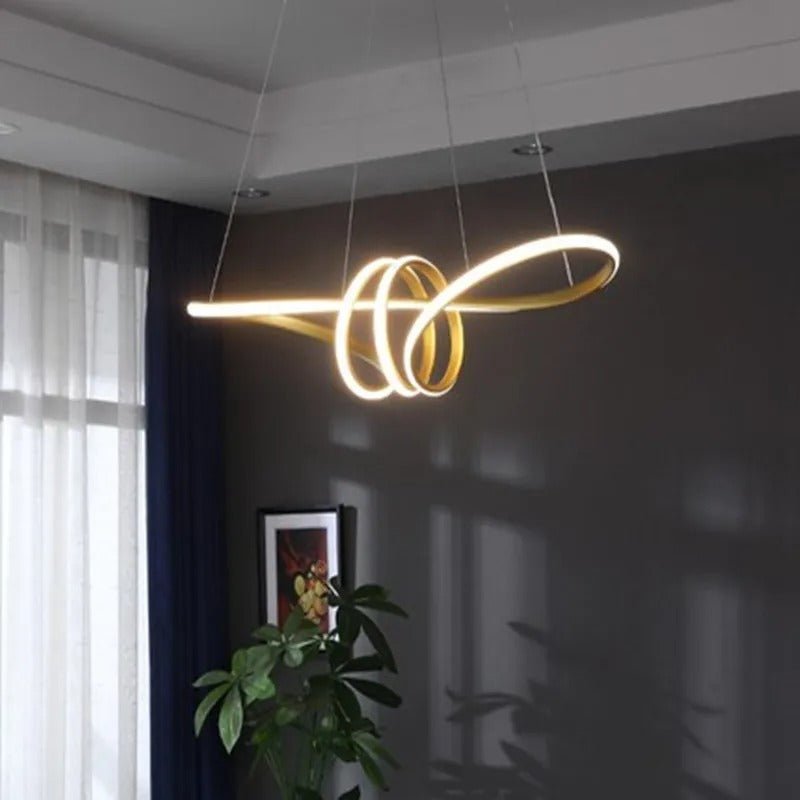 Lámpara colgante LED con diseño de anillo y función regulable