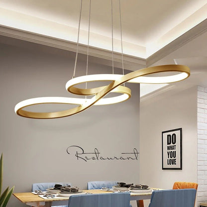 Lámpara colgante LED con diseño de anillo y función regulable