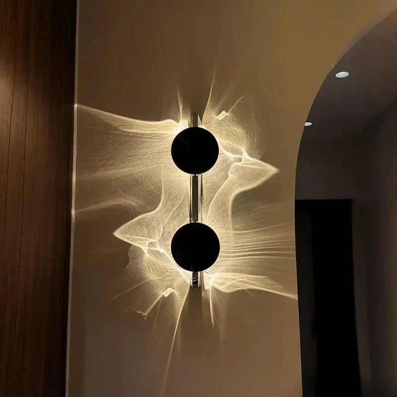 Aplique de pared LED giratorio con efecto de luz