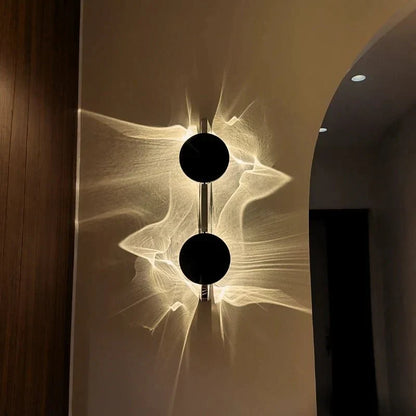 Aplique de pared LED giratorio con efecto de luz