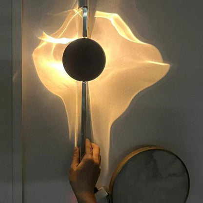 Aplique de pared LED giratorio con efecto de luz