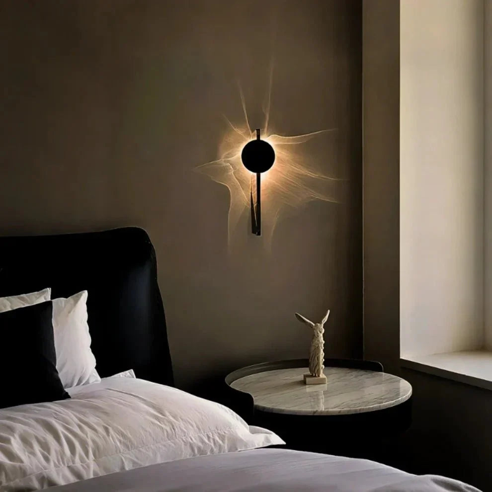 Aplique de pared LED giratorio con efecto de luz