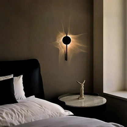 Aplique de pared LED giratorio con efecto de luz