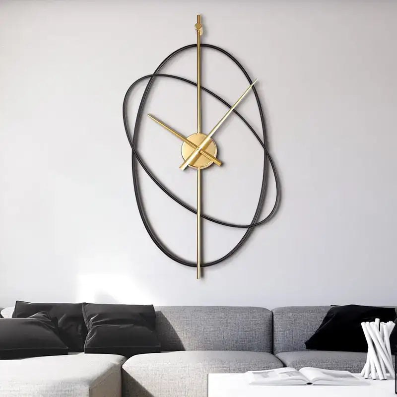 Reloj de pared geométrico de metal