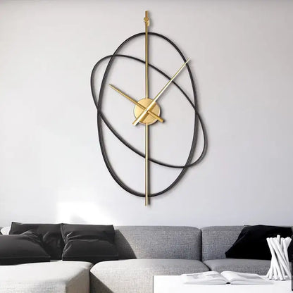 Reloj de pared geométrico de metal