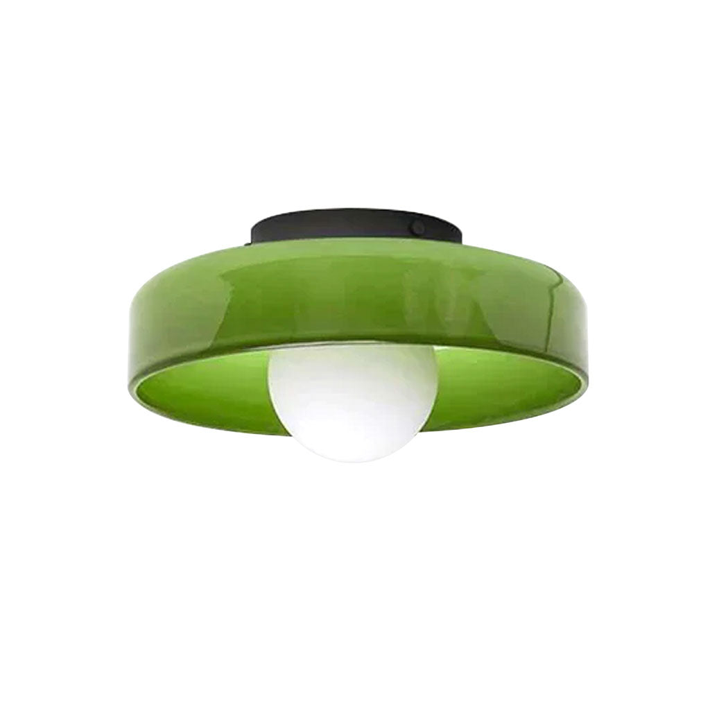 Lámpara de techo de vidrio con diseño de disco