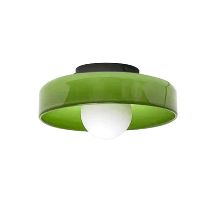 Lámpara de techo de vidrio con diseño de disco