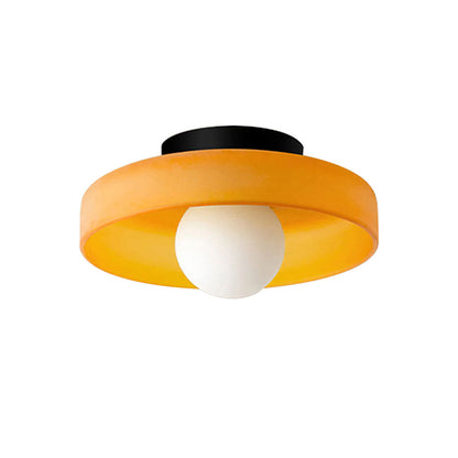 Lámpara de techo de vidrio con diseño de disco