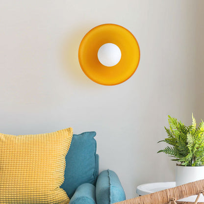 Lámpara de techo de vidrio con diseño de disco