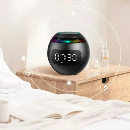 Despertador multifuncional com coluna Bluetooth