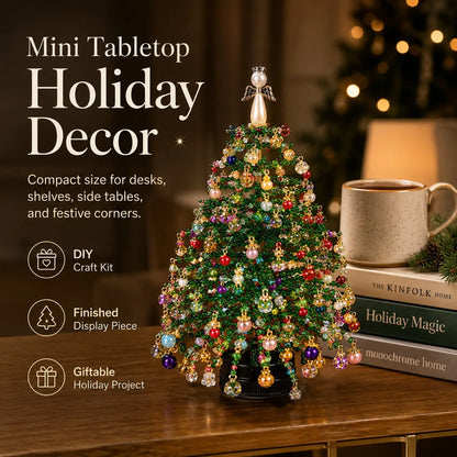 Kit de manualidades DIY de árbol de Navidad con cuentas para una decoración festiva creativa