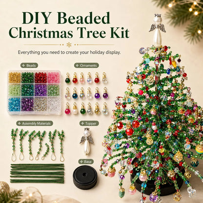 Kit de manualidades DIY de árbol de Navidad con cuentas para una decoración festiva creativa