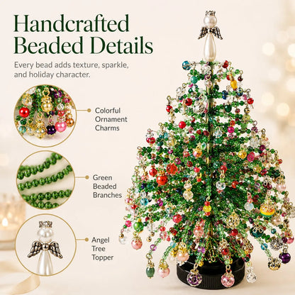 Kit de manualidades DIY de árbol de Navidad con cuentas para una decoración festiva creativa