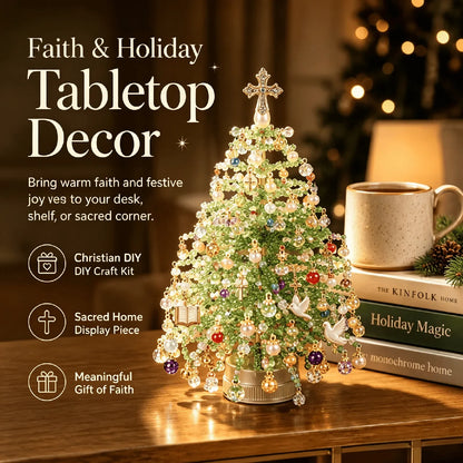 Kit de manualidades DIY de árbol de Navidad con cuentas para una decoración festiva creativa