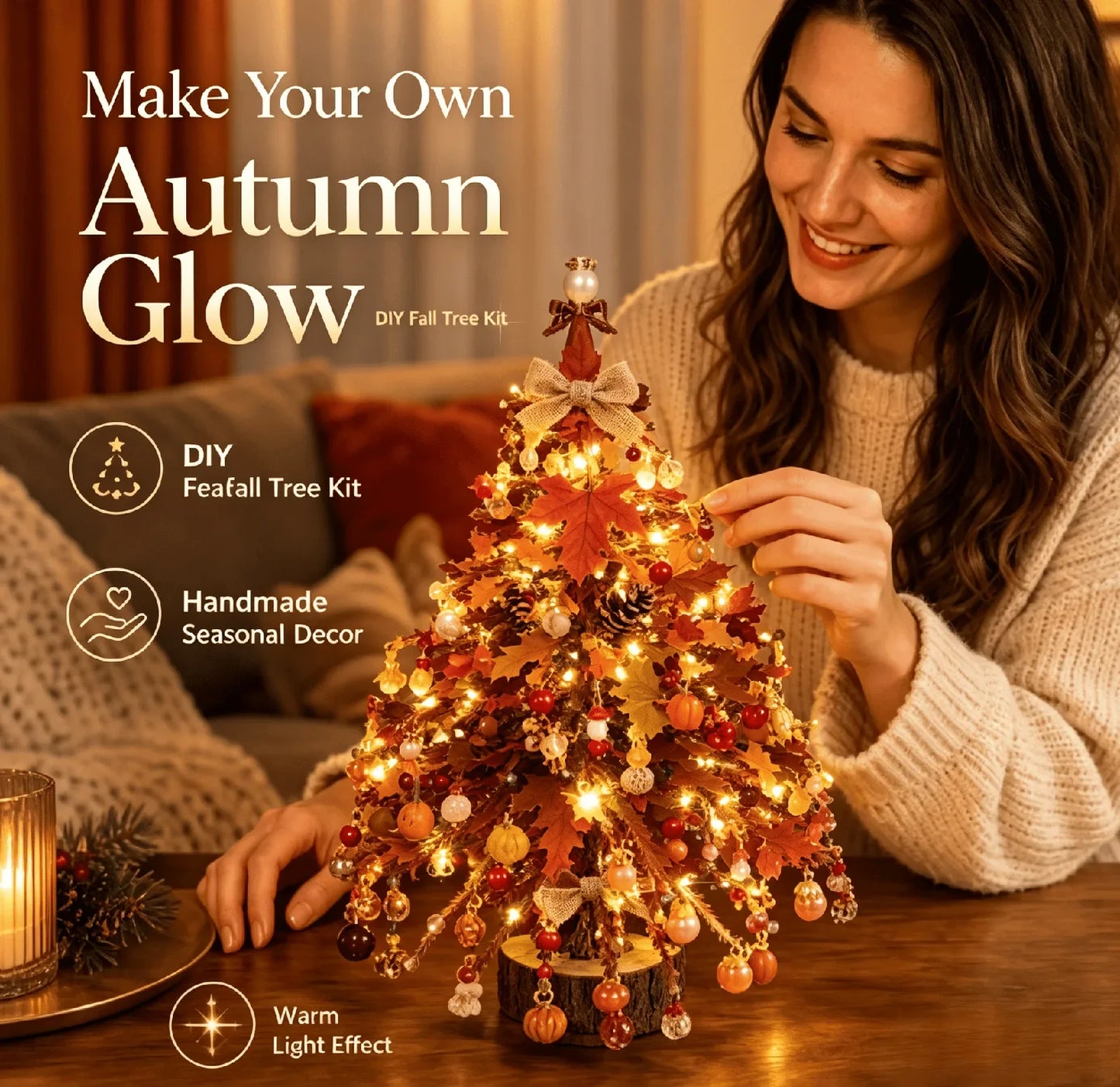 Kit de manualidades DIY de árbol de Navidad con cuentas para una decoración festiva creativa
