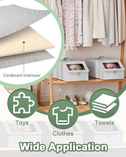 Caja de almacenamiento apilable para gorras, ropa y juguetes