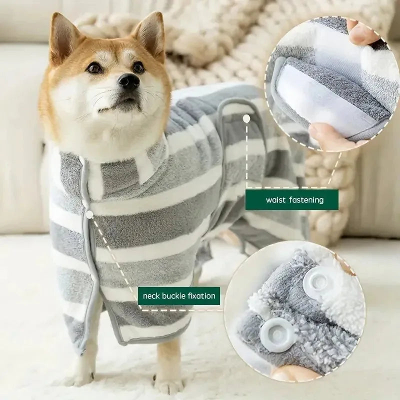 Albornoz absorbente para perros y gatos