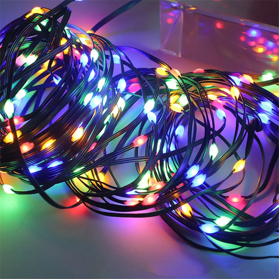 Mangueira luminosa LED para exterior e interior com 8 modos de iluminação e vários comprimentos