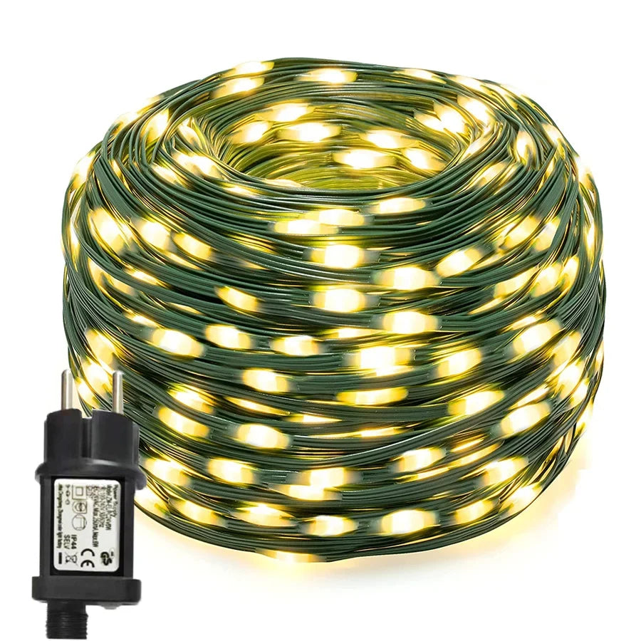 Mangueira luminosa LED para exterior e interior com 8 modos de iluminação e vários comprimentos