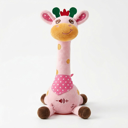 Peluche interactivo de jirafa con música y luz