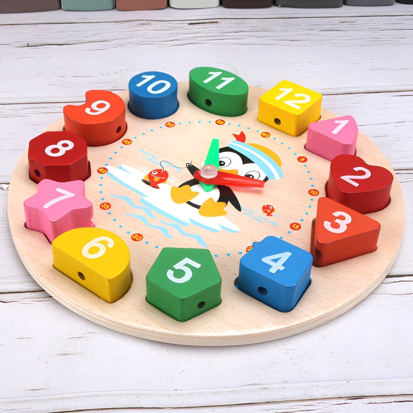 TijdLeraar – Reloj de madera para el juego educativo