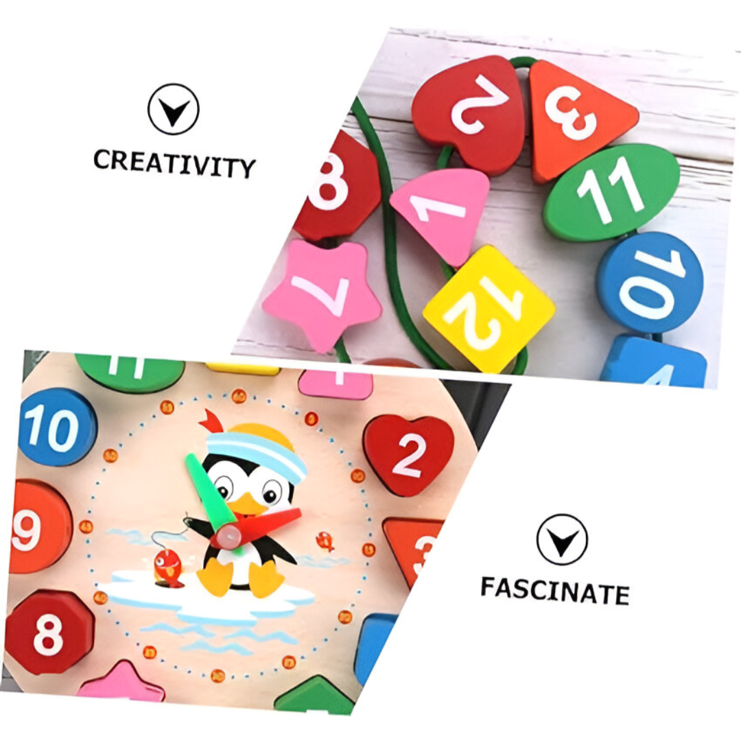 TijdLeraar – Reloj de madera para el juego educativo