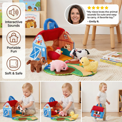 Plüsch-Bauernhof Spielset mit Tierfiguren