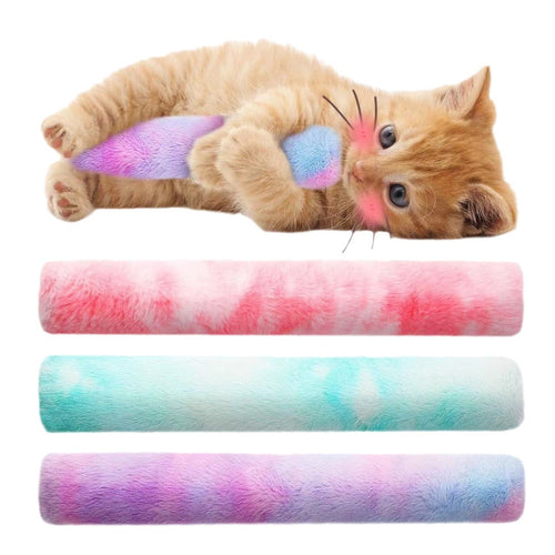 Juguete para gatos con hierba gatera y cojín de peluche