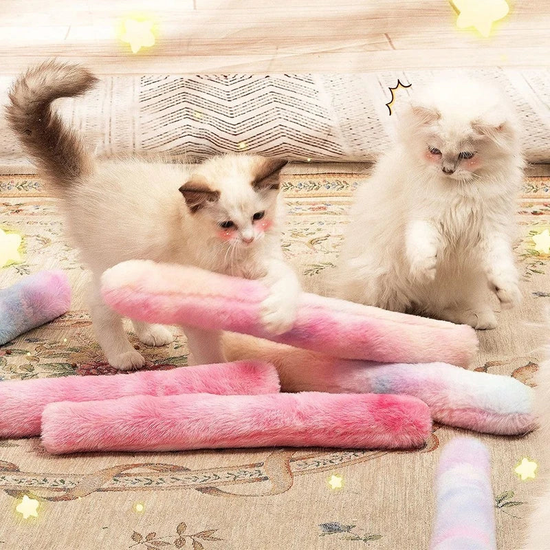 Juguete para gatos con hierba gatera y cojín de peluche