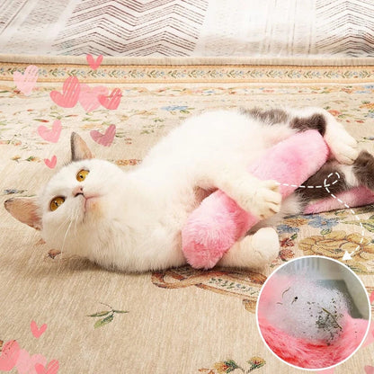 Juguete para gatos con hierba gatera y cojín de peluche