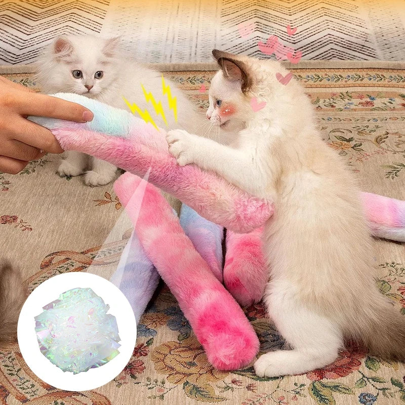 Juguete para gatos con hierba gatera y cojín de peluche