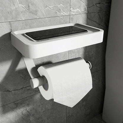 Portarrollos de papel higiénico de pared con estante