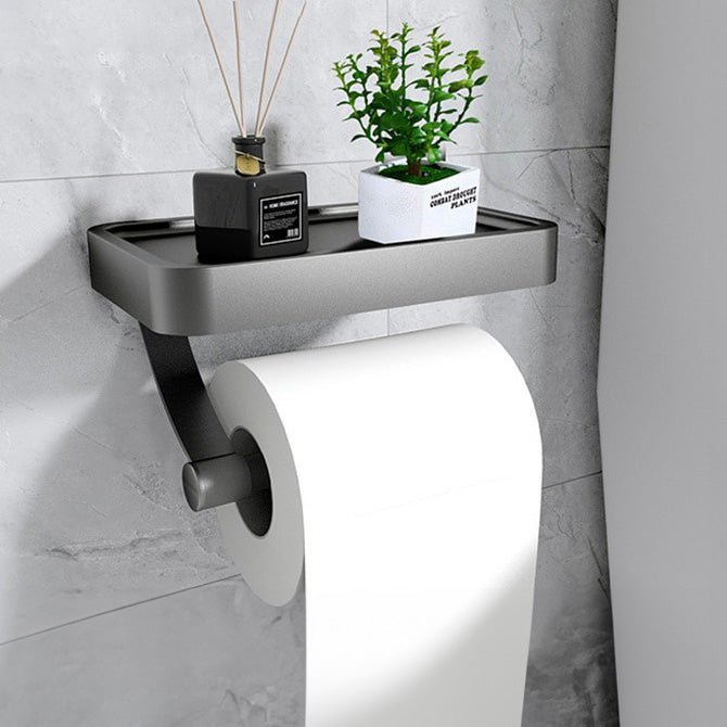 Portarrollos de papel higiénico de pared con estante