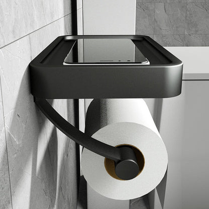 Portarrollos de papel higiénico de pared con estante