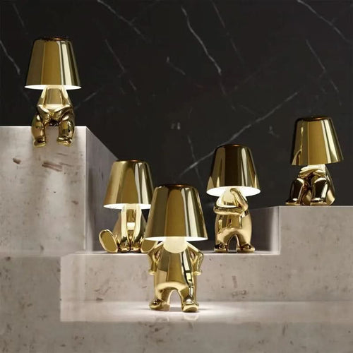 Candeeiro de mesa LED escultural com motivo figurativo