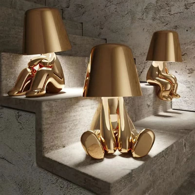 Candeeiro de mesa LED escultural com motivo figurativo